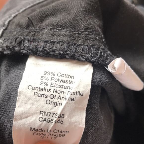 Madewell 9 Inch High Rise Skinny Black Jeans Women's Size 25 - Picture 6 of 6